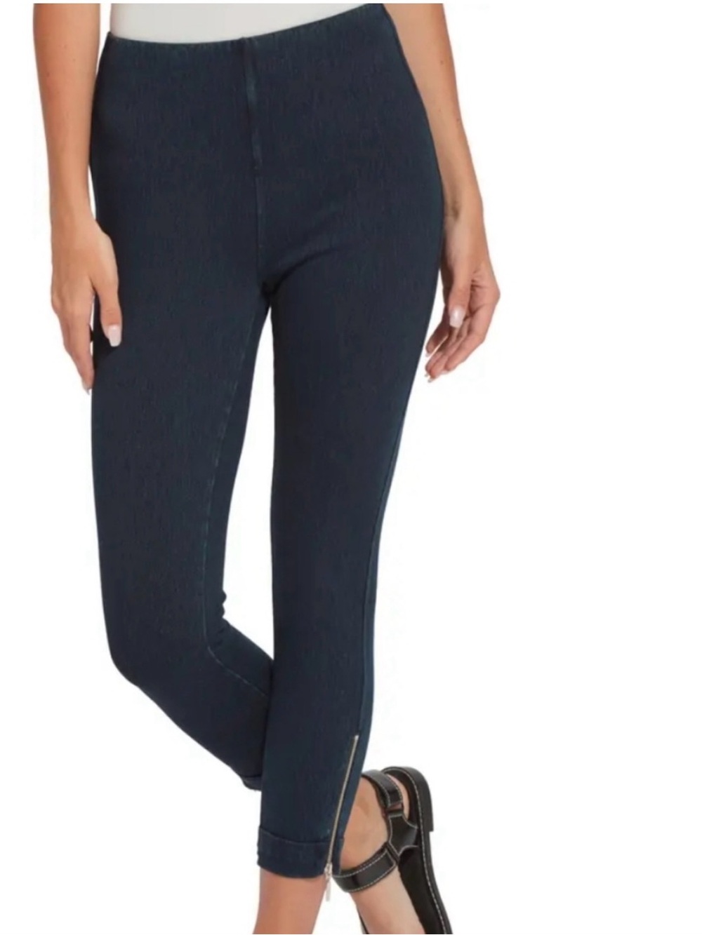 Lysse “Boyfriend” Ankle Cuff Jeggings with Ankle Zip